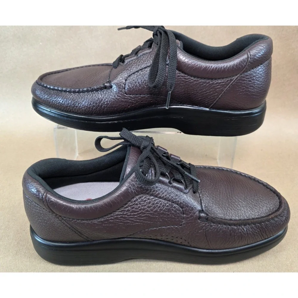 SAS Bout Time (Sz 9 N NARROW) Men's Burgundy Comfort Shoes Sneakers USA